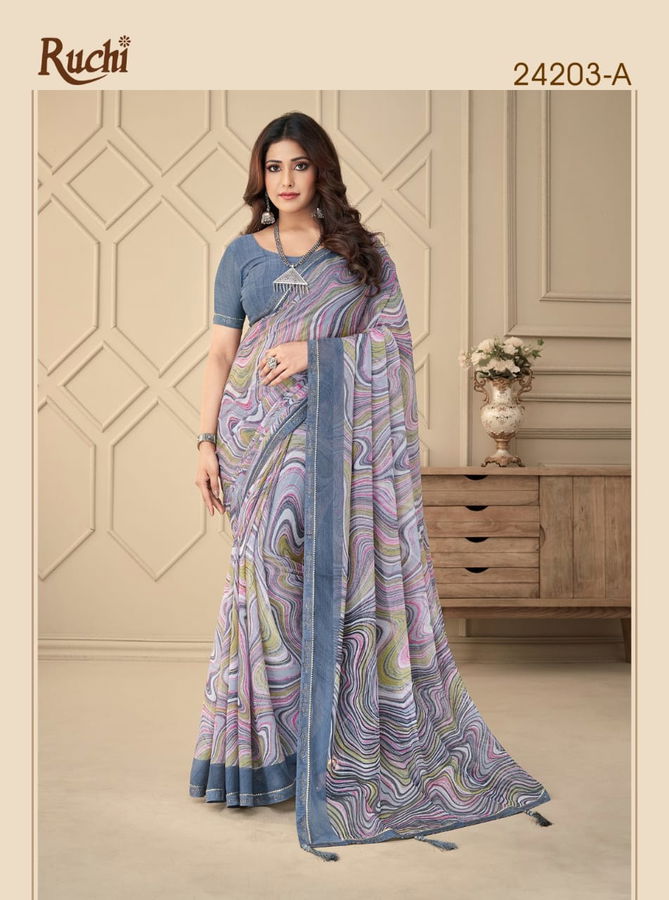 Vanilla By Ruchi Chiffon Saree Catalog